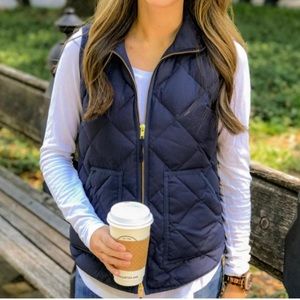J. Crew Navy Quilted Vest